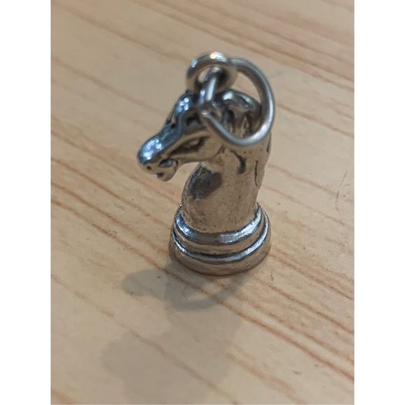 .925 Chess Knight #Game Sterling Silver Jewelry Charm - Picture 2 of 5